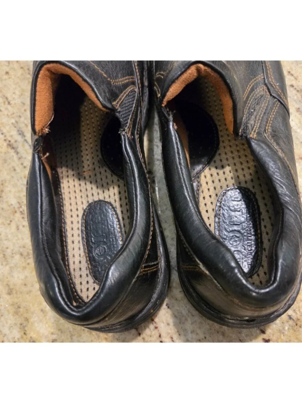 Born Shoes Mens Size 10.5 44.5 M/W BROWN Leather Slip On Casual Loafers M3663